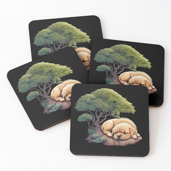 Item preview, Bonsai tree dog sleeping designed and sold by AnimalArtPhotos.