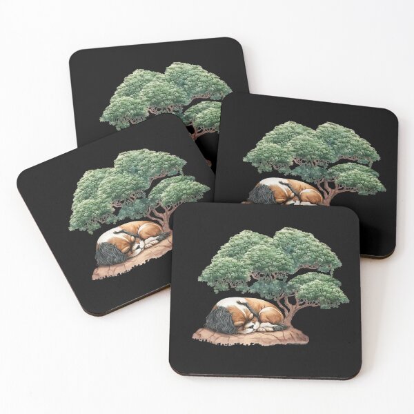 Item preview, Bonsai tree sleeping puppy designed and sold by AnimalArtPhotos.