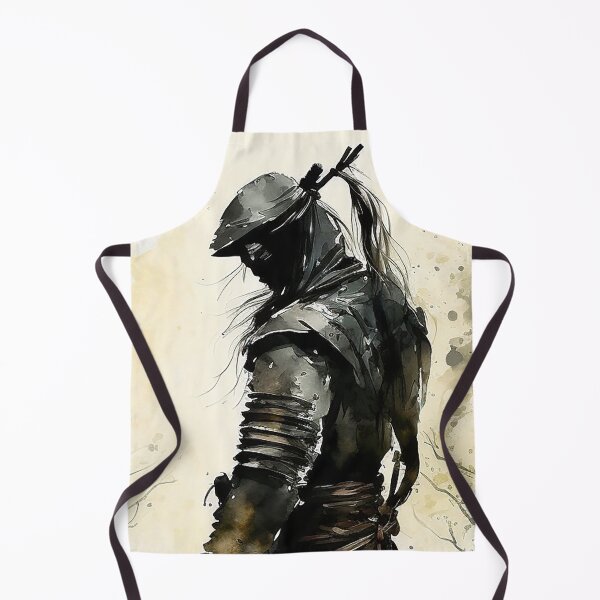Artikelvorschau, Schwarzer japanischer Ninja - sumi-e painting  entworfen und verkauft von MaitionDesigns.
