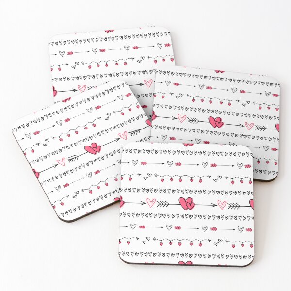 Item preview, Black and Pink Hearts and Arrows Pattern for Valentines designed and sold by KOTOdesign.