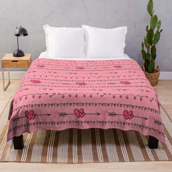 Item preview, Black and Pink Hearts and Arrows Pattern for Valentines designed and sold by KOTOdesign.