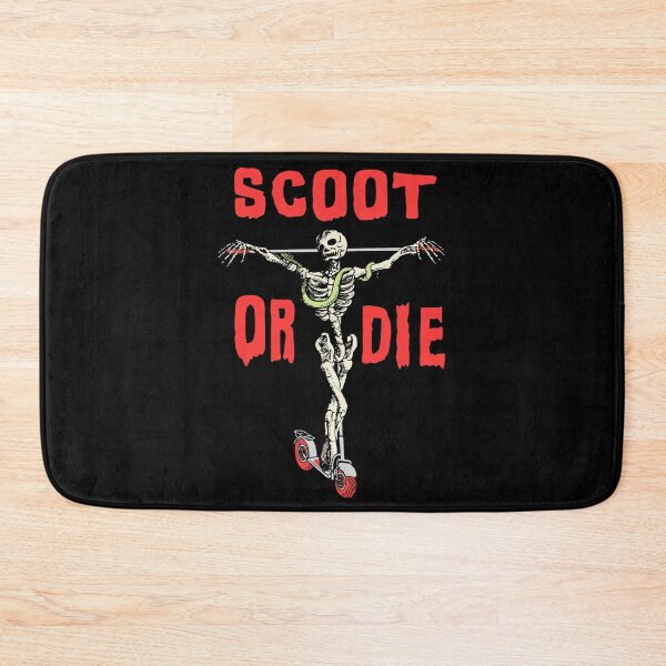 Item preview, SCOOT OR DIE Skeleton Scooter Meme Shirt Sticker  designed and sold by blueversion.
