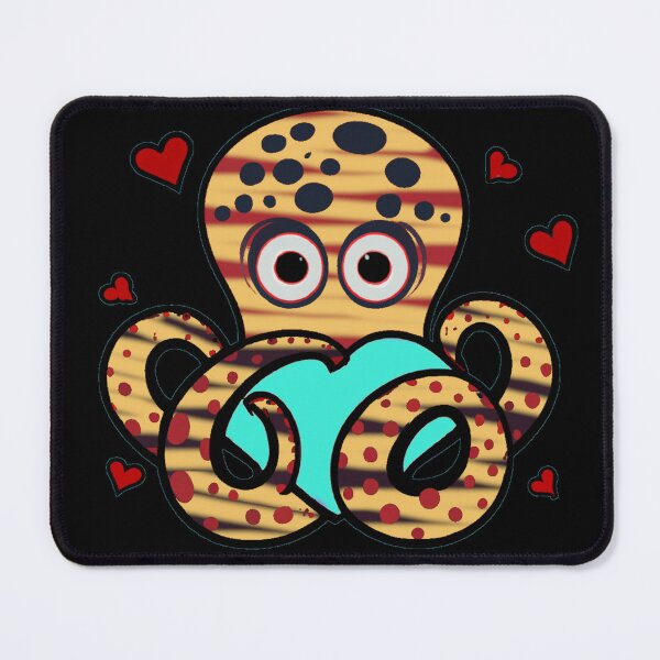 Item preview, Struck By Love, Lovestruck Octopus, a Cute gift for Valentines Day designed and sold by Color-Me-Blue.