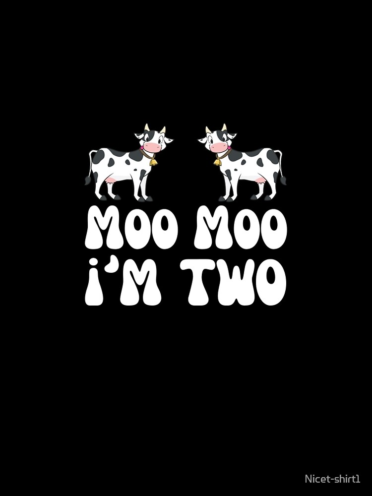 Moo Moo I'm Two 2nd Birthday Cute Cow Sounds" A-Line Dress for Sale by  Nicet-shirt1 | Redbubble