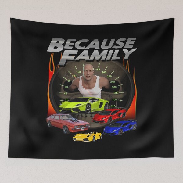 Item preview, Because Family Epic Fast Cars Racing Furiously Drivers Driving 69 Miles Per Hour Speeding So Fast (parody) Version 2 designed and sold by blueversion.