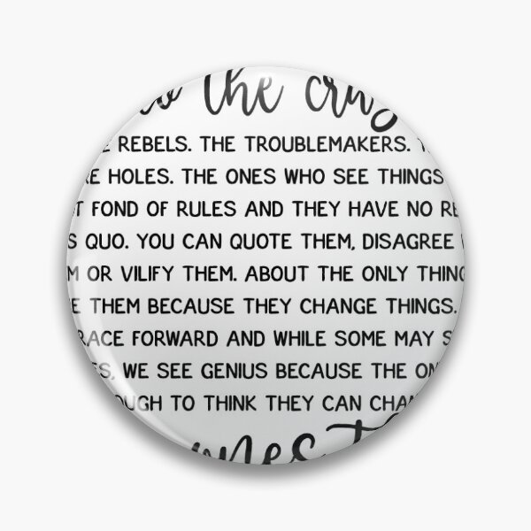 Item preview, Here's to the crazy ones quote  designed and sold by elise anderson.