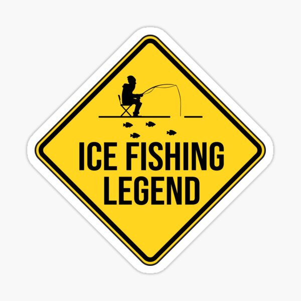 Drop That Fish Grumpy Old Men Ice Fishing Sticker -  UK
