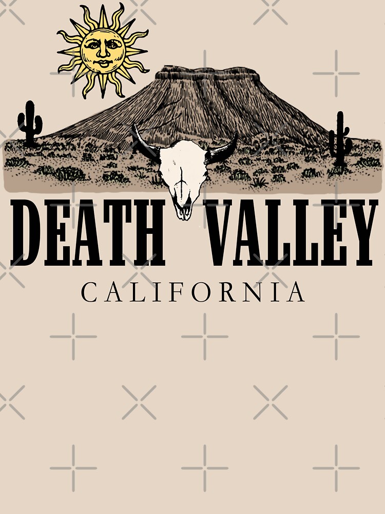 "Death Valley California Retro Boho Desert Illustration" T-shirt for