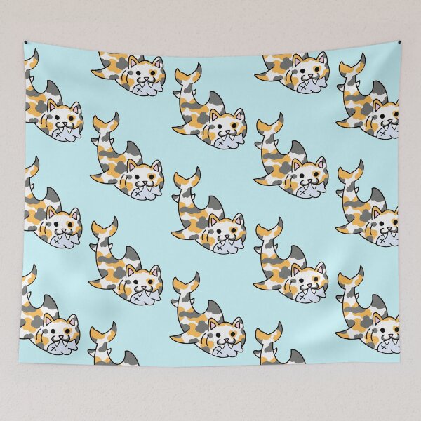 Item preview, Cute Soft Calico "Paws" Shark MerMeow  designed and sold by MellowArk.