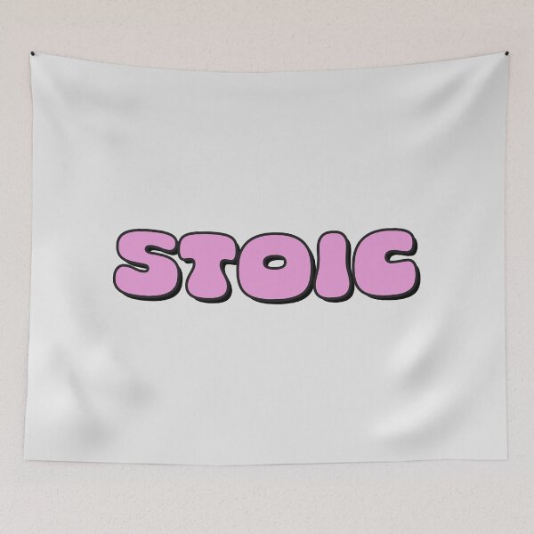 Item preview, Stoic Typography Pink | Y2K Retro Sticker designed and sold by stoicjimny.