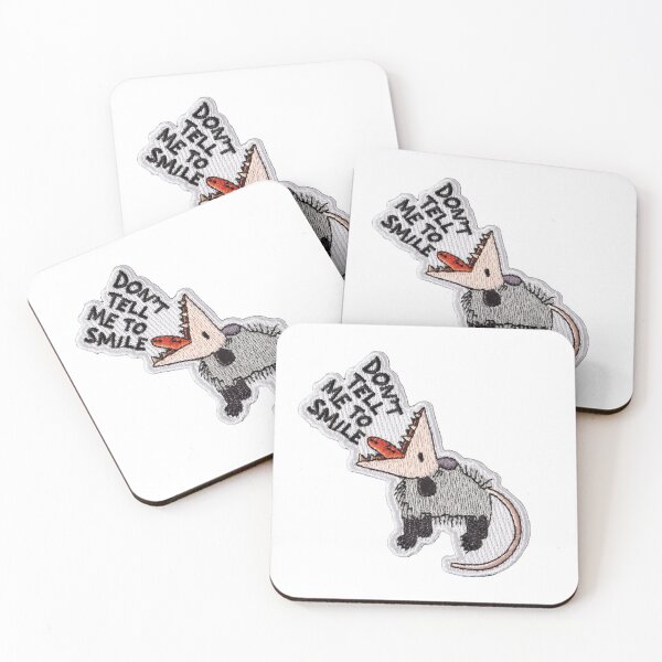 Item preview, Don't Tell Me To Smile Opossum Sticker designed and sold by designolo.