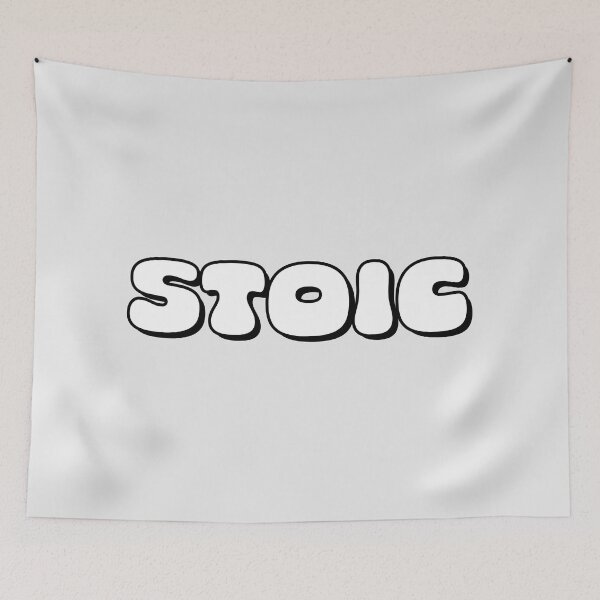 Item preview, Stoic Typography White| Y2K Retro Sticker designed and sold by stoicjimny.