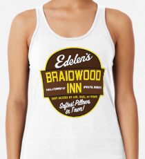 Camiseta de tirantes para mujer "Braidwood Inn - Wichita KS" - Motel en "Aviones, trenes y automóviles"