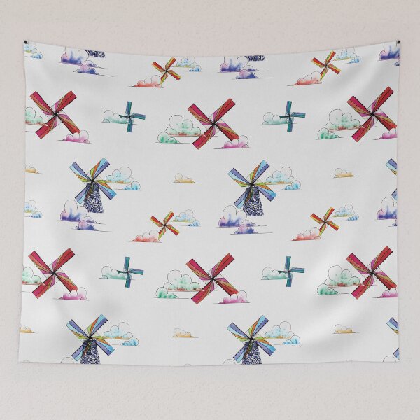 Item preview, Stained Glass Windmills colours designed and sold by MCWestenbergh.