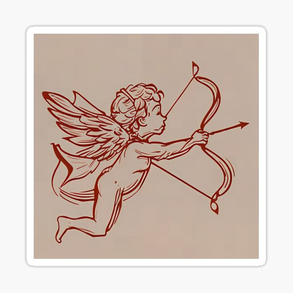 Vintage Valentine Cupid Stickers - Custom Stickers
