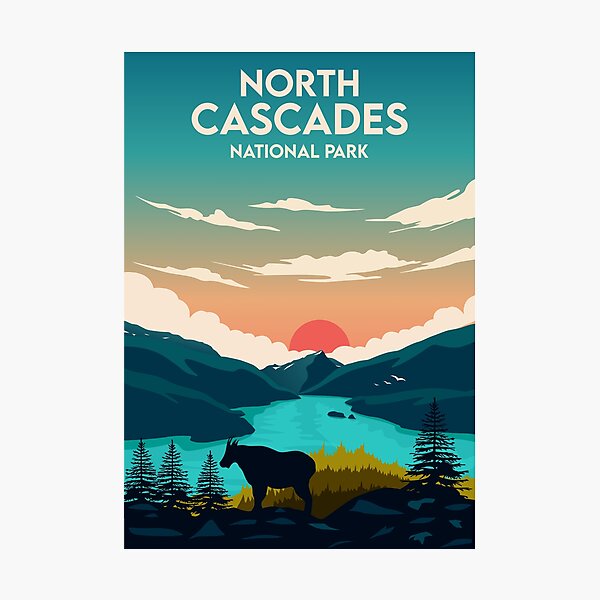 Item preview, North Cascades National Park Travel Poster designed and sold by Stadify.