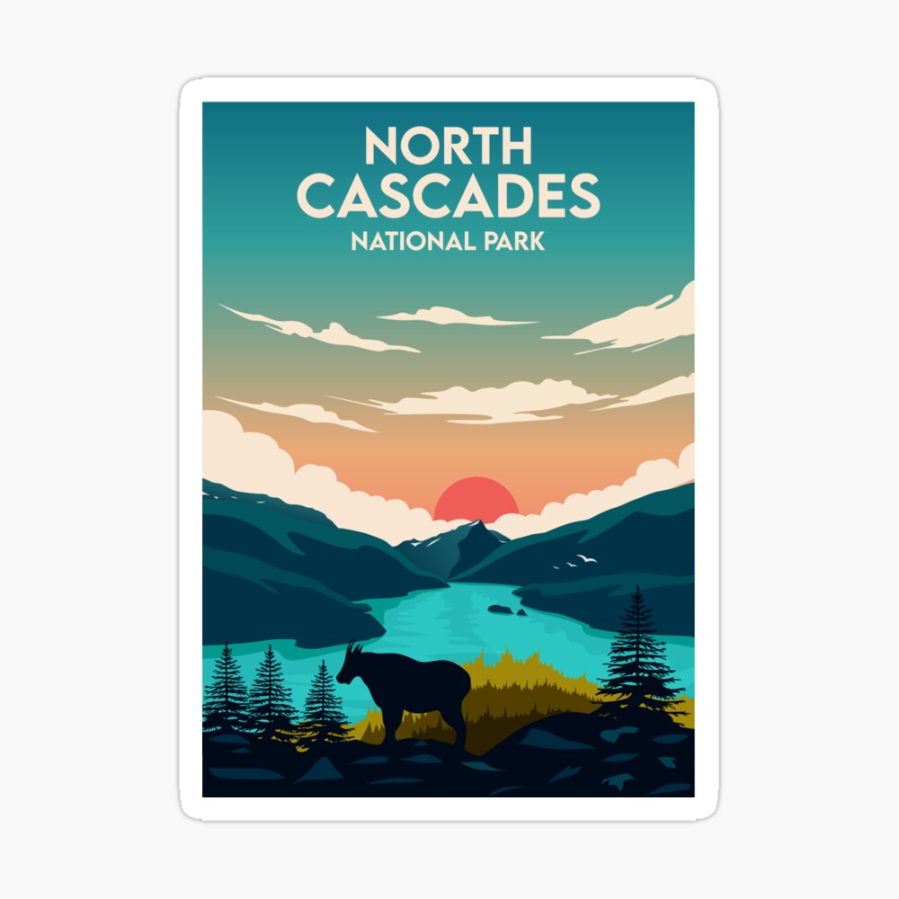 North Cascades National Park Mountain Design T-Shirt