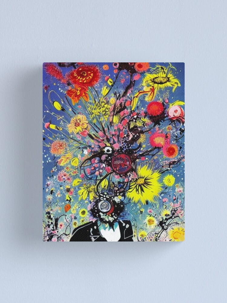 Vincent Spray paint Ralph loathing Vegas ink splatter Pretty paint spill  color splash pablo drip wild collage art flower arrangement sunflower oil  painting bright colorful floral decor  Poster for Sale by