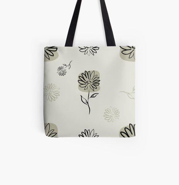 4 Pcs Floral Canvas Tote Bag for Women Teenagers Minimalist Bouquet Cute  Tote Bags Aesthetic Reusable Boho Flower Tote Bag