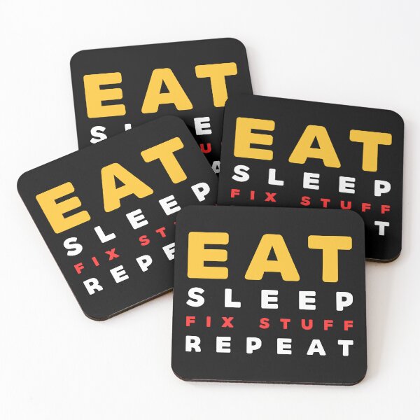 Item preview, Eat sleep fix stuff repeat designed and sold by Hamza Mrizak.