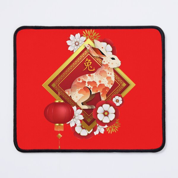 Item preview, Happy chinese new year 2023 year of the rabbit zodiac sign with flower designed and sold by taogiauco.