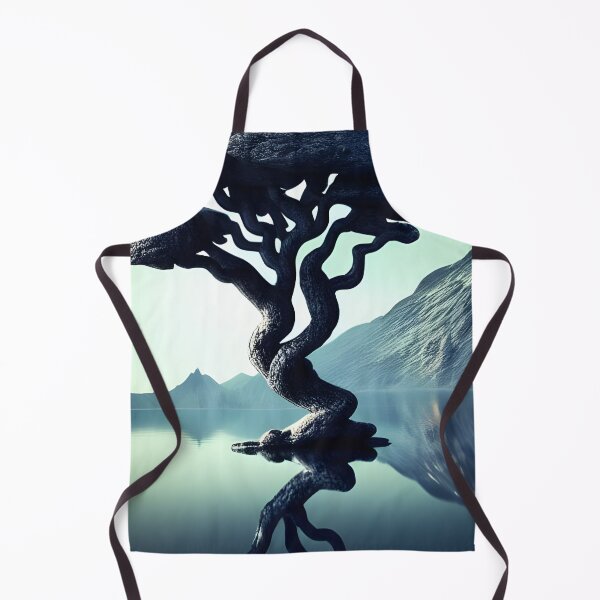 Item preview, Rock tree reflected in lake generated by artificial intelligence designed and sold by megadrina.