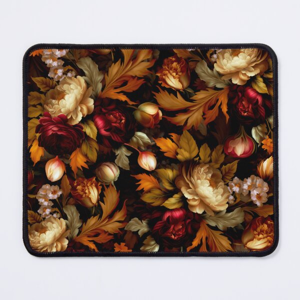 Item preview, Mystic Baroque Hand Painted Vintage Flower Botanical Night Garden Shiny Gold Nightgarden designed and sold by UtArt.