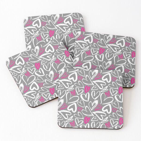 Item preview, Hand-drawn White and Red Hearts Pattern for Valentine's Day designed and sold by KOTOdesign.