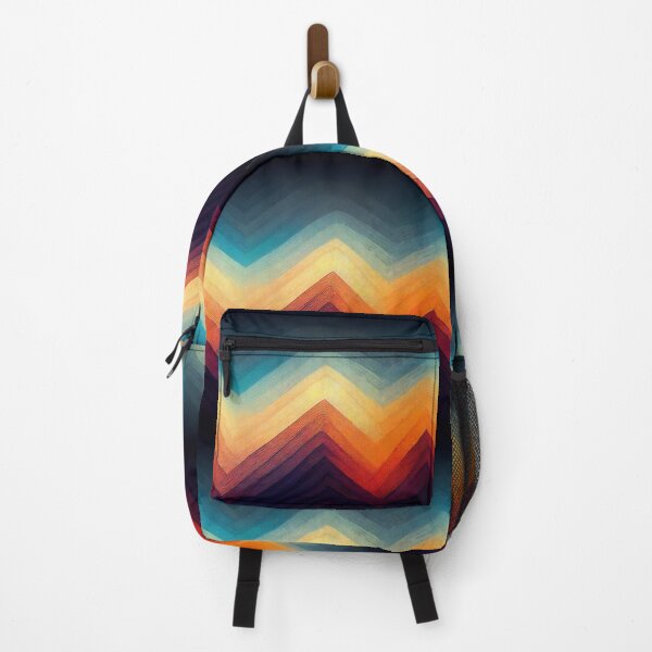Item preview, Zigzag Horizontal Stripes Pattern in Gradient Colors designed and sold by UltraGraphics.