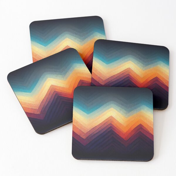 Item preview, Zigzag Horizontal Stripes Pattern in Gradient Colors designed and sold by UltraGraphics.