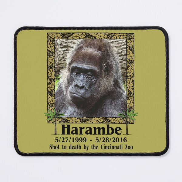 Item preview, Diseño conmemorativo de Harambe en memoria amorosa designed and sold by blueversion.