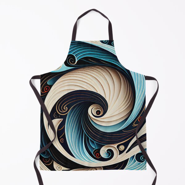 Aperçu de l'œuvre Swirling Modern Coastal Pattern Digital Painting créée et vendue par CodeAndColors.