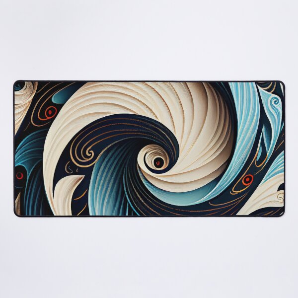 Artikelvorschau, Swirling Modern Coastal Pattern Digital Painting entworfen und verkauft von CodeAndColors.