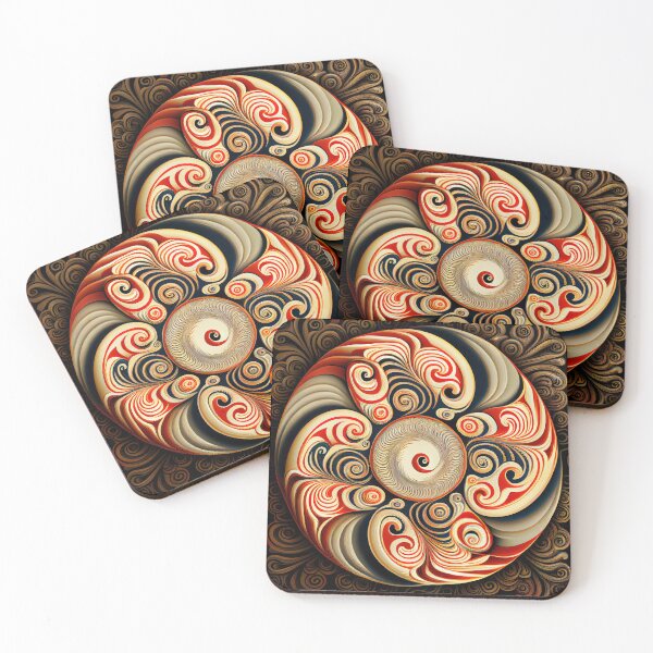 Item preview, Swirling Asian Pattern Digital Painting designed and sold by CodeAndColors.