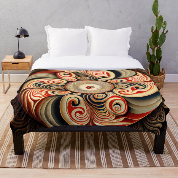 Artikelvorschau, Swirling Asian Pattern Digital Painting entworfen und verkauft von CodeAndColors.