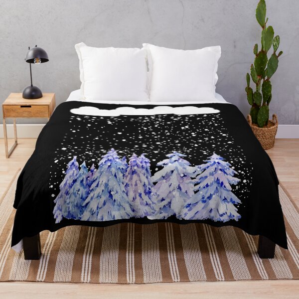 Item preview, snowfall in forest fresh snowfall forest winter wonderland snowing designed and sold by Artstastic.