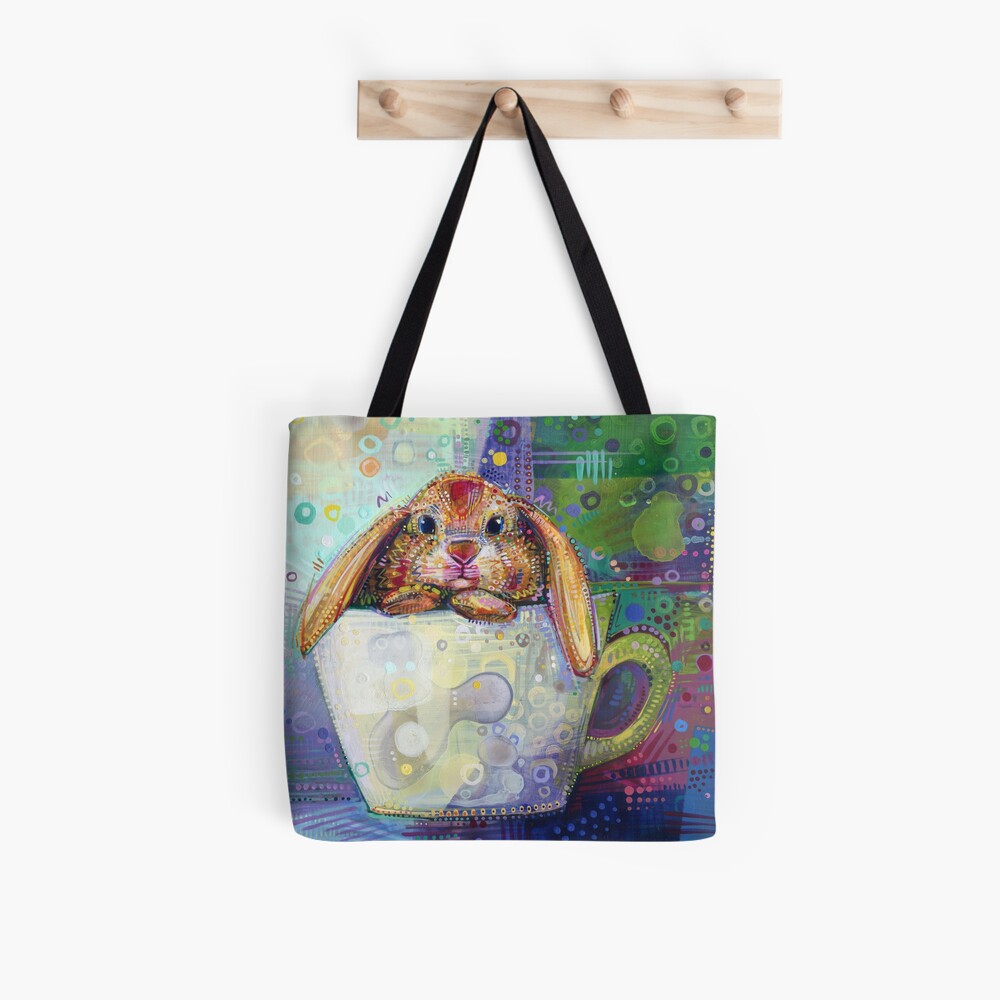 Bunny in a Teacup Painting - 2010 Tote Bag