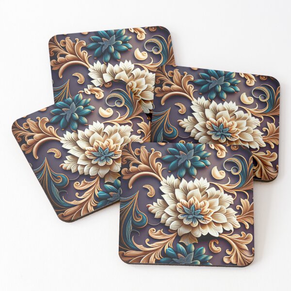 Item preview, Designer Ceramic Floral Pattern Digital Painting designed and sold by CodeAndColors.