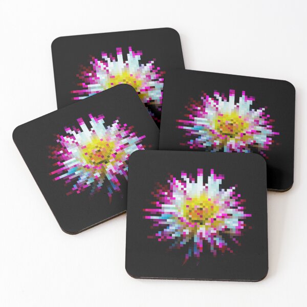 Item preview, Pink dahlia pixelated  designed and sold by NiekTraas.