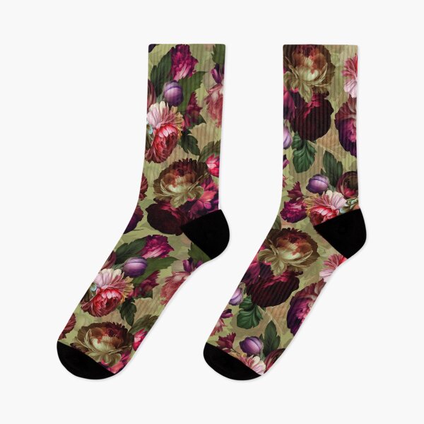 Item preview,  Baroque Hand Painted Vintage Flower Botanical Garden Sage Nightgarden designed and sold by UtArt.