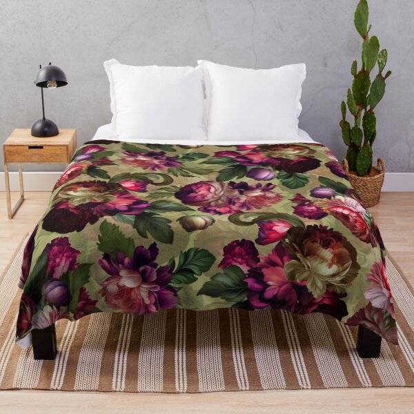 Item preview, Baroque Hand Painted Vintage Flower Botanical Garden Sage Nightgarden designed and sold by UtArt.
