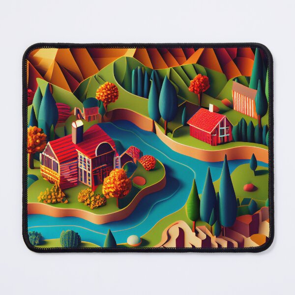 Item preview, Three Dimensional Flat Intense Country Pattern Digital Painting designed and sold by CodeAndColors.