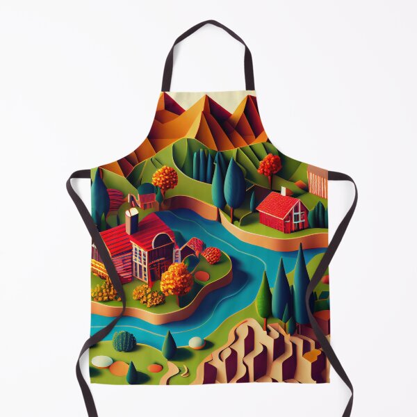 Item preview, Three Dimensional Flat Intense Country Pattern Digital Painting designed and sold by CodeAndColors.