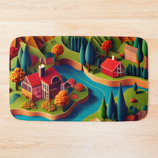 Item preview, Three Dimensional Flat Intense Country Pattern Digital Painting designed and sold by CodeAndColors.