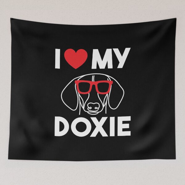 Item preview,  Doxie Love Dachshund Black and White designed and sold by Hic21.
