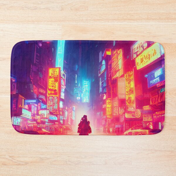 Item preview, Cyberpunk Neon Town designed and sold by ArtAT.