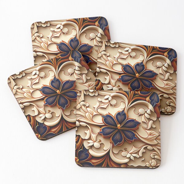Item preview, Designer Ceramic Floral Pattern Digital Painting designed and sold by CodeAndColors.