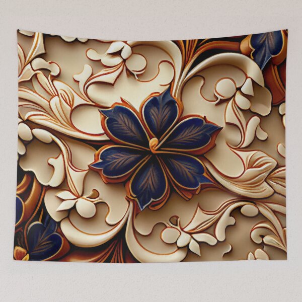Item preview, Designer Ceramic Floral Pattern Digital Painting designed and sold by CodeAndColors.