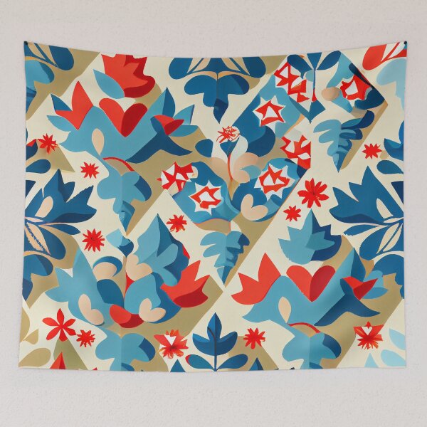 Item preview, Angular Designer Country Pattern Digital Painting designed and sold by CodeAndColors.