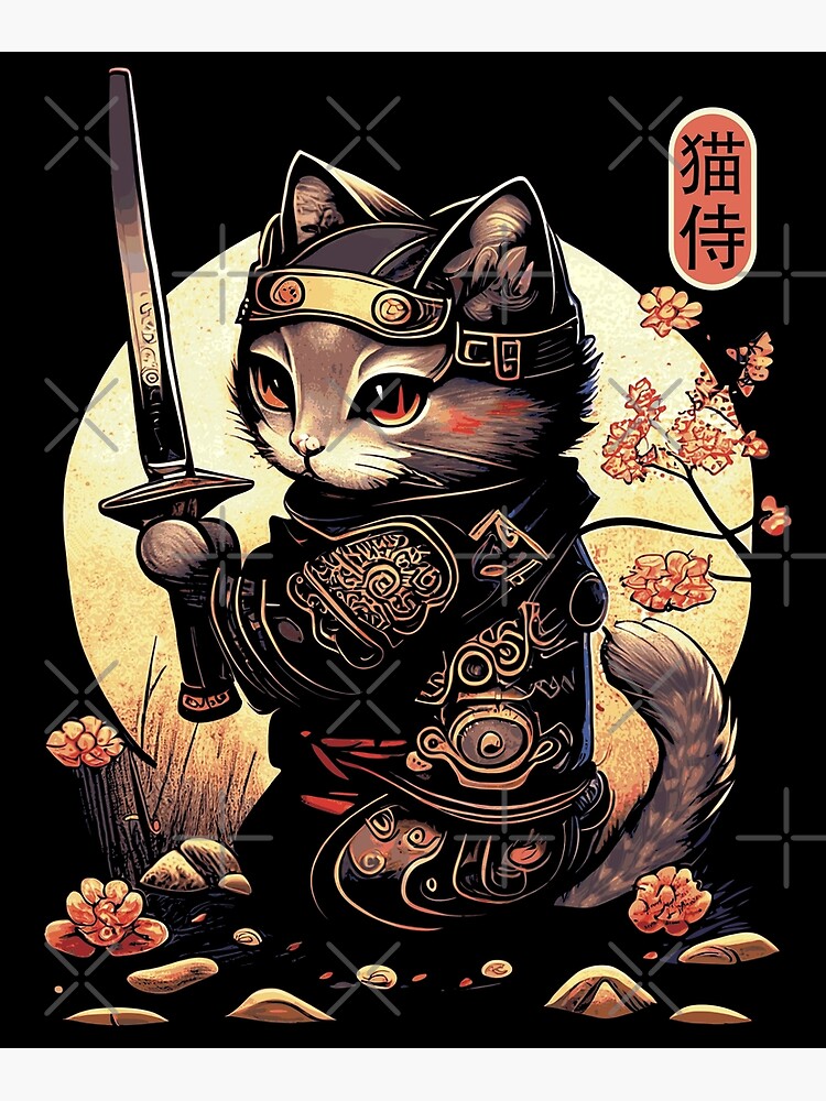 Samurai Cat Tank Top - Japanischer Kawaii Style Für Jeden Anlass